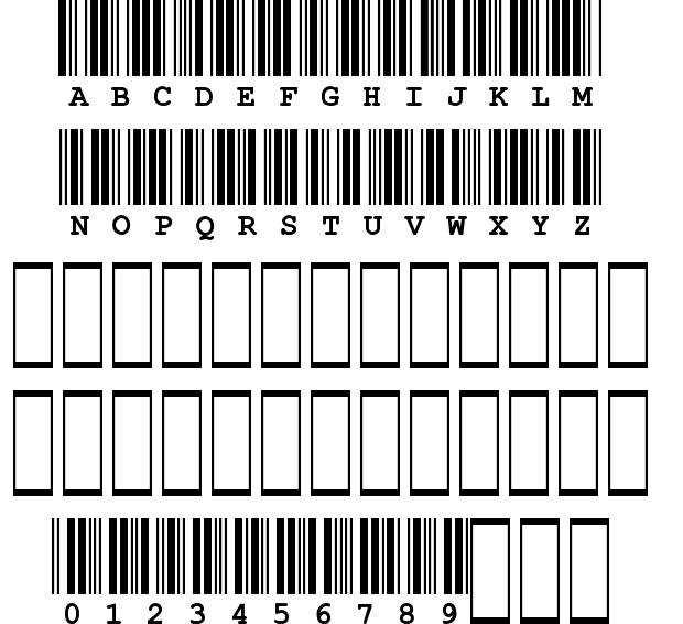 barcode code 39 font download